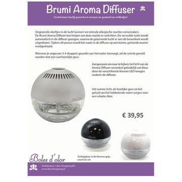 IF2850-  Informatiekaart met koord - Brumi Aroma Diffuser