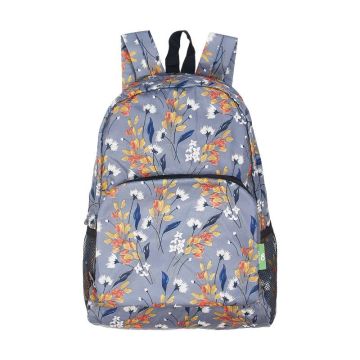 Eco Chic - Backpack - B68GY - Grey - Flowers *NIEUW*
