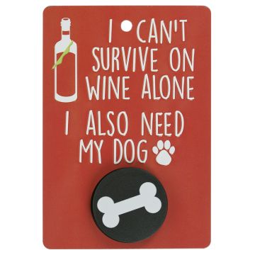 Hondenriemhanger (Pooch Pal) - DL23 - I Can’t Survive On Wine Alone
