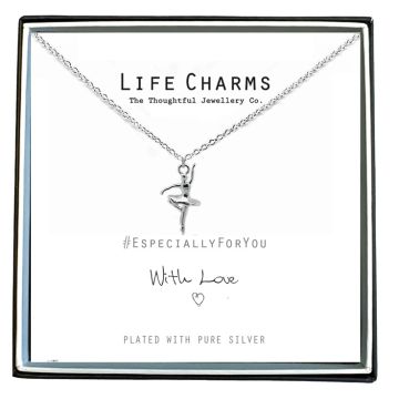 Life Charms - LC035N - Verzilverde Collier - Ballerina