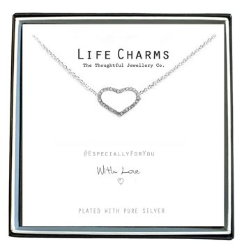480451 - Life Charms - EFY051N - Necklace Silver Crystal Heart