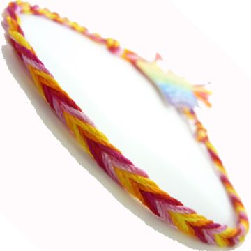 ST Friendship Bracelet - D8 Orange/Yellow/Pink