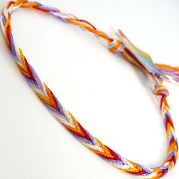 ST Friendship Bracelet - D9 Orange/Red/Purple