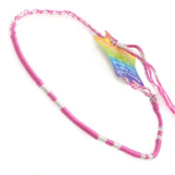 ST Friendship Bracelet - E10 Pink/White