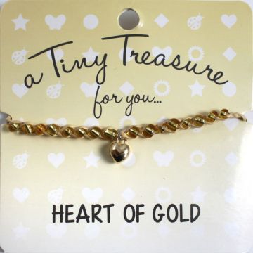 TT72- Tiny Treasure armband Heart of Gold