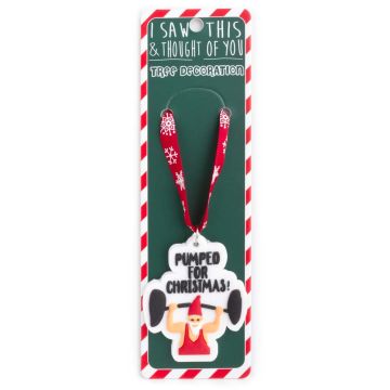 ISXM0117 Tree Decoration - Pumped for Christmas