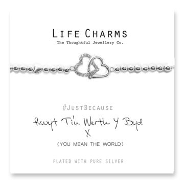 480233 - Life Charms - LC033BW - Just because - You mean the World to me