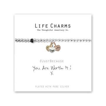 480239- Life Charms - LC039BW - Just because - You are worth it!