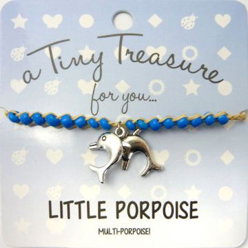 TT100- Tiny Treasure armband Little Porpoise - Dolfijn
