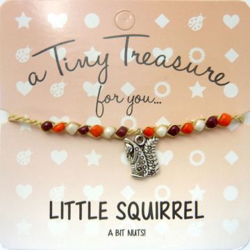 TT121- Tiny Treasure armband Little Squirrel - eekhoorn