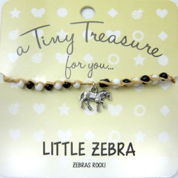 TT116- Tiny Treasure armband Little Zebra