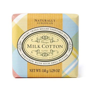 Naturally European - Soap Bar - Milk Cotton - 150 gram 