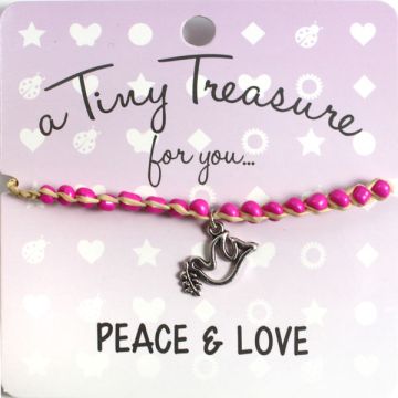 TT86- Tiny Treasure armband Peace and Love