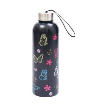 Eco Chic - Thermal Bottle (thermosfles) - T42 - Black Monarch Butterflies *NIEUW*