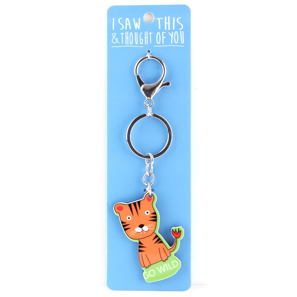 Keyring  Zoo - I saw this & thought of You - Tijger